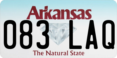 AR license plate 083LAQ