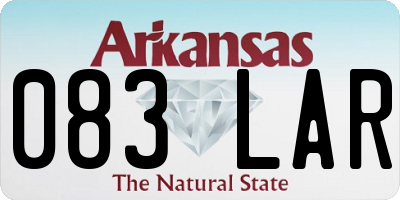 AR license plate 083LAR