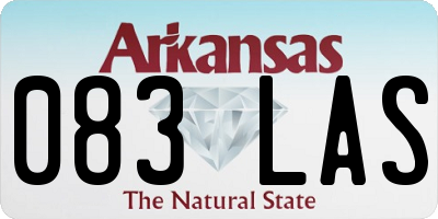 AR license plate 083LAS