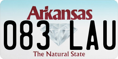 AR license plate 083LAU