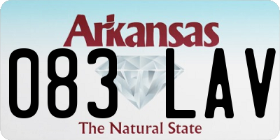 AR license plate 083LAV