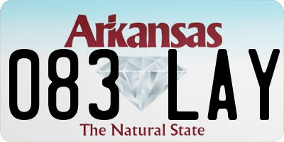 AR license plate 083LAY