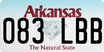 AR license plate 083LBB