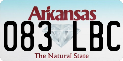 AR license plate 083LBC