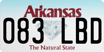 AR license plate 083LBD