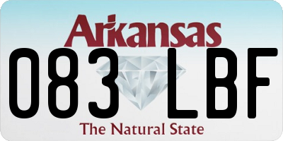 AR license plate 083LBF
