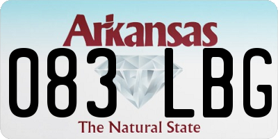 AR license plate 083LBG