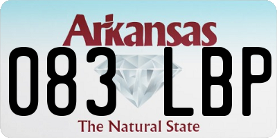 AR license plate 083LBP