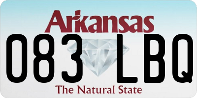 AR license plate 083LBQ