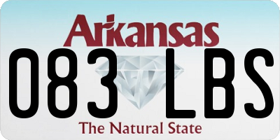 AR license plate 083LBS