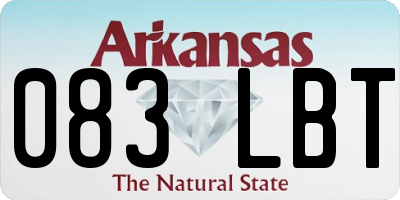 AR license plate 083LBT