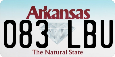 AR license plate 083LBU