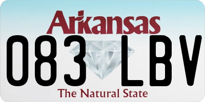 AR license plate 083LBV