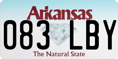 AR license plate 083LBY