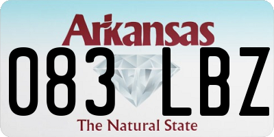 AR license plate 083LBZ