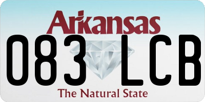 AR license plate 083LCB