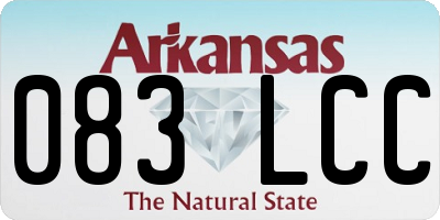 AR license plate 083LCC