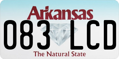 AR license plate 083LCD