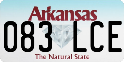 AR license plate 083LCE