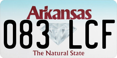 AR license plate 083LCF