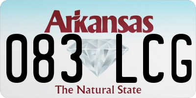 AR license plate 083LCG