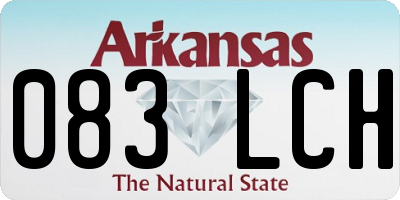 AR license plate 083LCH