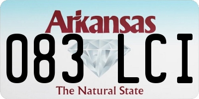 AR license plate 083LCI