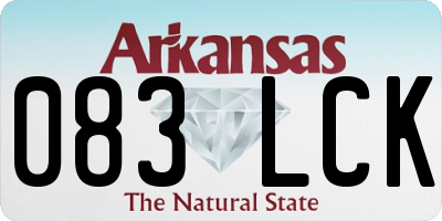 AR license plate 083LCK