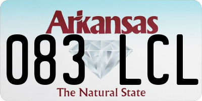 AR license plate 083LCL