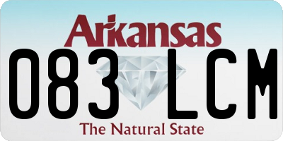 AR license plate 083LCM