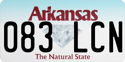 AR license plate 083LCN