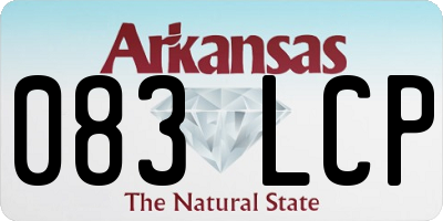 AR license plate 083LCP