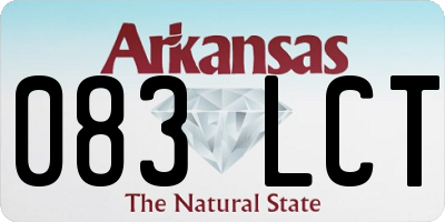 AR license plate 083LCT