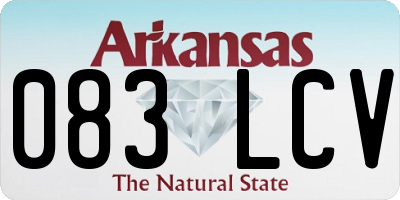 AR license plate 083LCV