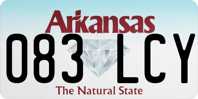 AR license plate 083LCY