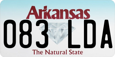 AR license plate 083LDA
