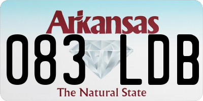AR license plate 083LDB