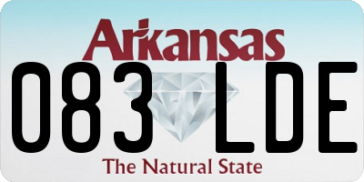AR license plate 083LDE
