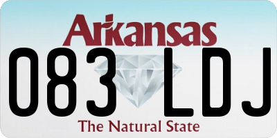 AR license plate 083LDJ