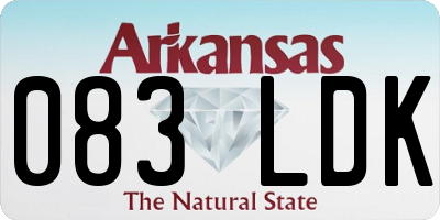 AR license plate 083LDK