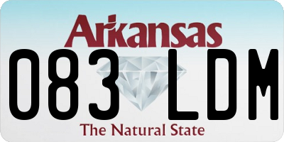 AR license plate 083LDM