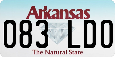 AR license plate 083LDO