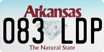 AR license plate 083LDP