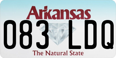 AR license plate 083LDQ