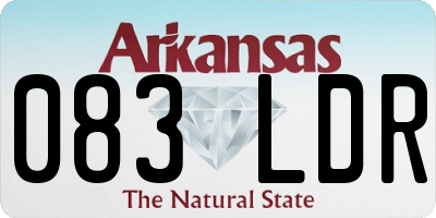 AR license plate 083LDR