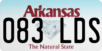AR license plate 083LDS
