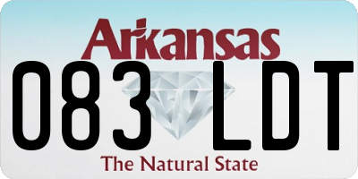 AR license plate 083LDT