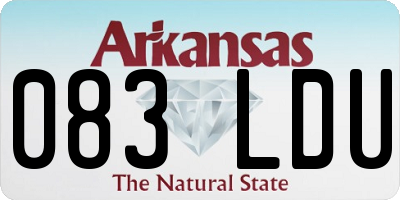 AR license plate 083LDU