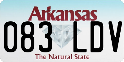 AR license plate 083LDV