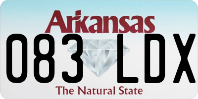 AR license plate 083LDX